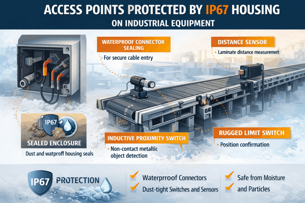 Industrial equipment with IP67 protection